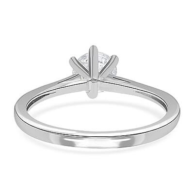 Luxoro G-H I3 Diamond 0.90 ctw Solitaire Ring in 10K White Gold (Size 6.0)
