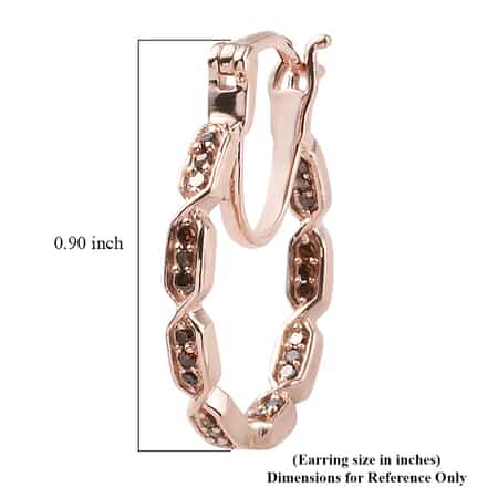 0.25 ctw Green Diamond Earrings in 14K Rose Gold Over Sterling Silver image number 2
