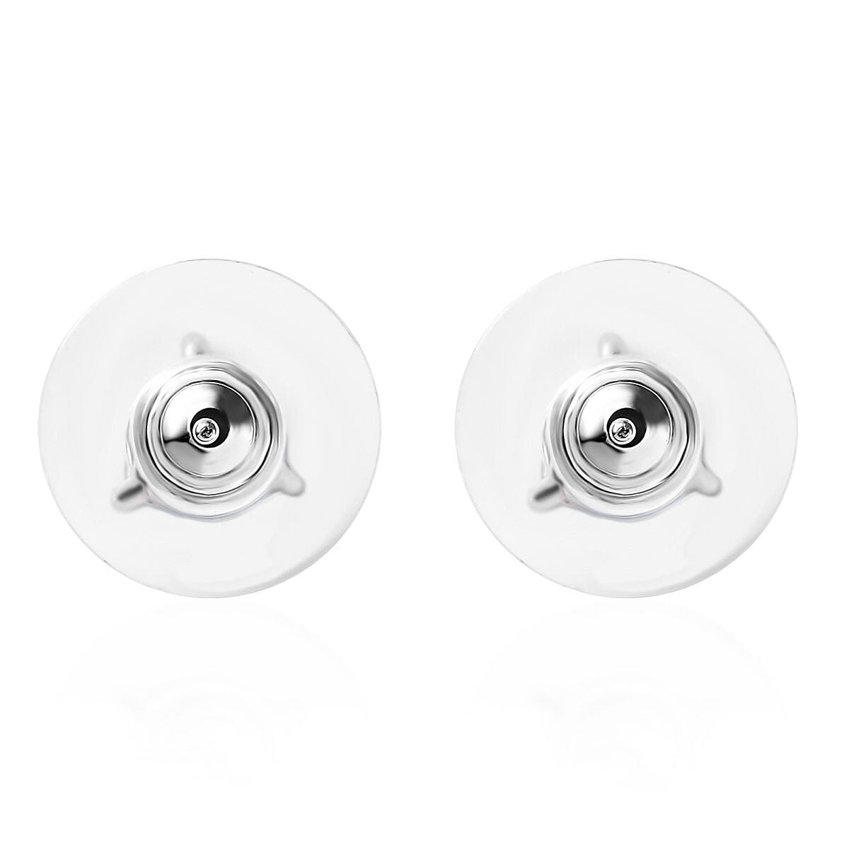 Blue Topaz 1.80 ctw Solitaire Stud Earrings in Platinum Over Sterling Silver