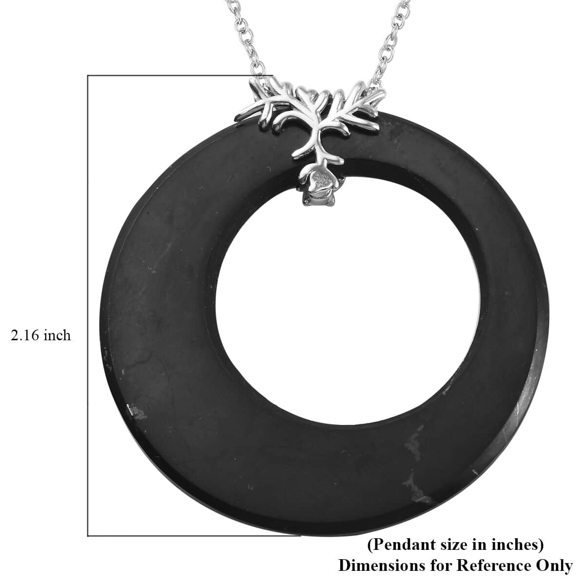 Black Jade (D) Pendant Necklace 20 Inches in Platinum Over Sterling Silver 25.80 ctw image number 3