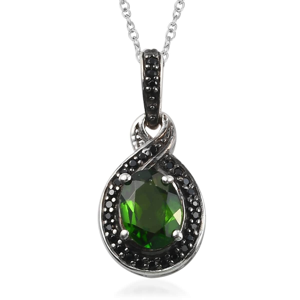 Pendant with Chain in Platinum Over Sterling Silver  Silver Wt. 5.35 g 1.92 ctw image number 0