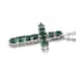 Kagem Zambian Emerald Pendant Necklace 20 Inches in Platinum Over Sterling Silver 3.30 ctw image number 2