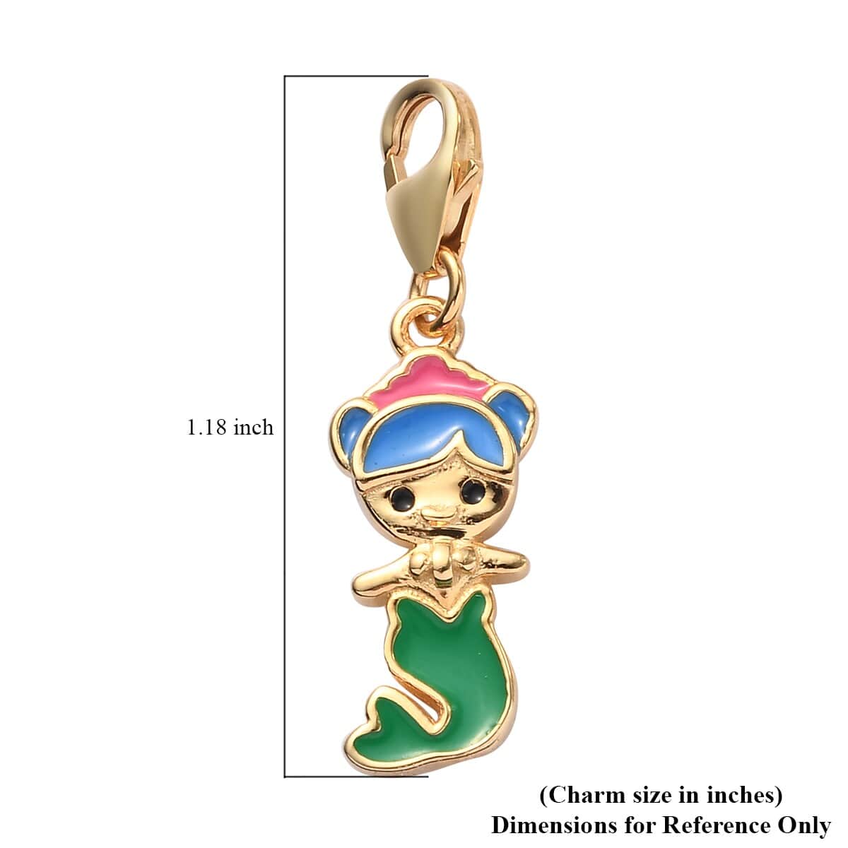 Mermaid Charm in Vermeil Yellow Gold Over Sterling Silver image number 3