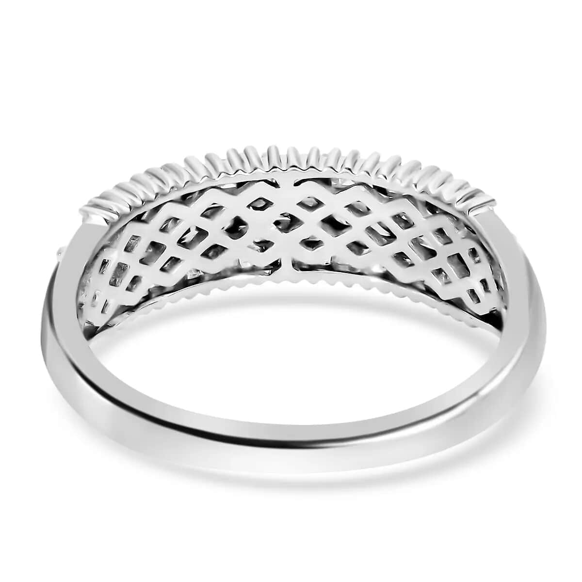 Rhapsody IGI Certified 950 Platinum E-F VS Diamond Band Ring (Size 6.0) 6.35 Grams 1.00 ctw image number 4