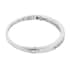 Lustro Stella Made with Finest CZ Bangle Bracelet in Platinum Over Sterling Silver (7.25 In) 18.40 Grams 7.40 ctw image number 2