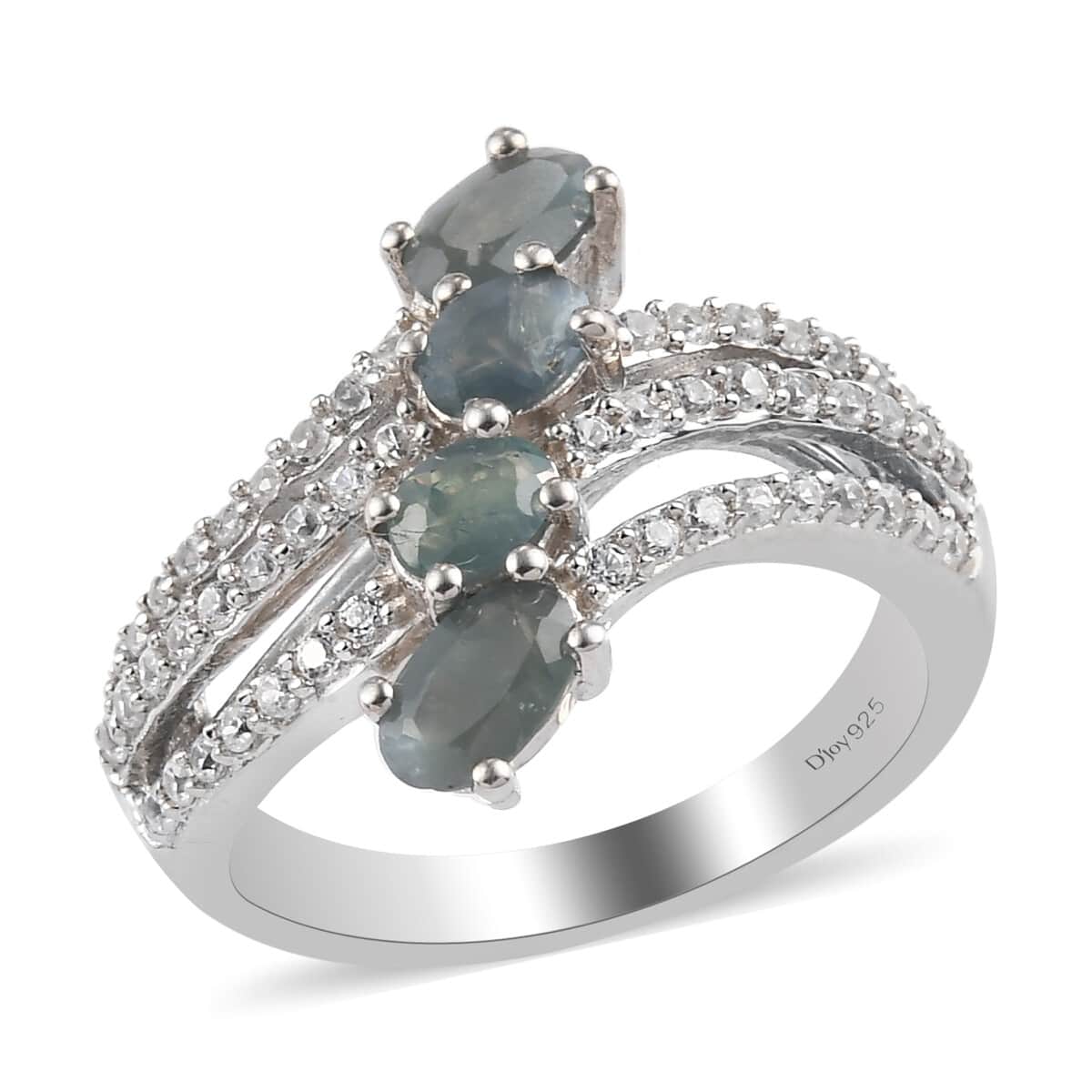 Narsipatnam Alexandrite and Zircon Ring in Platinum Over Sterling Silver (Size 7.0) 1.35 ctw image number 0