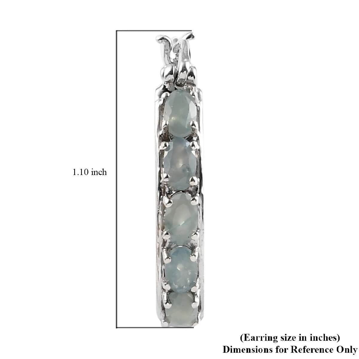 Narsipatnam Alexandrite Hoop Earrings in Platinum Over Sterling Silver 8.75 Grams 2.50 ctw image number 4