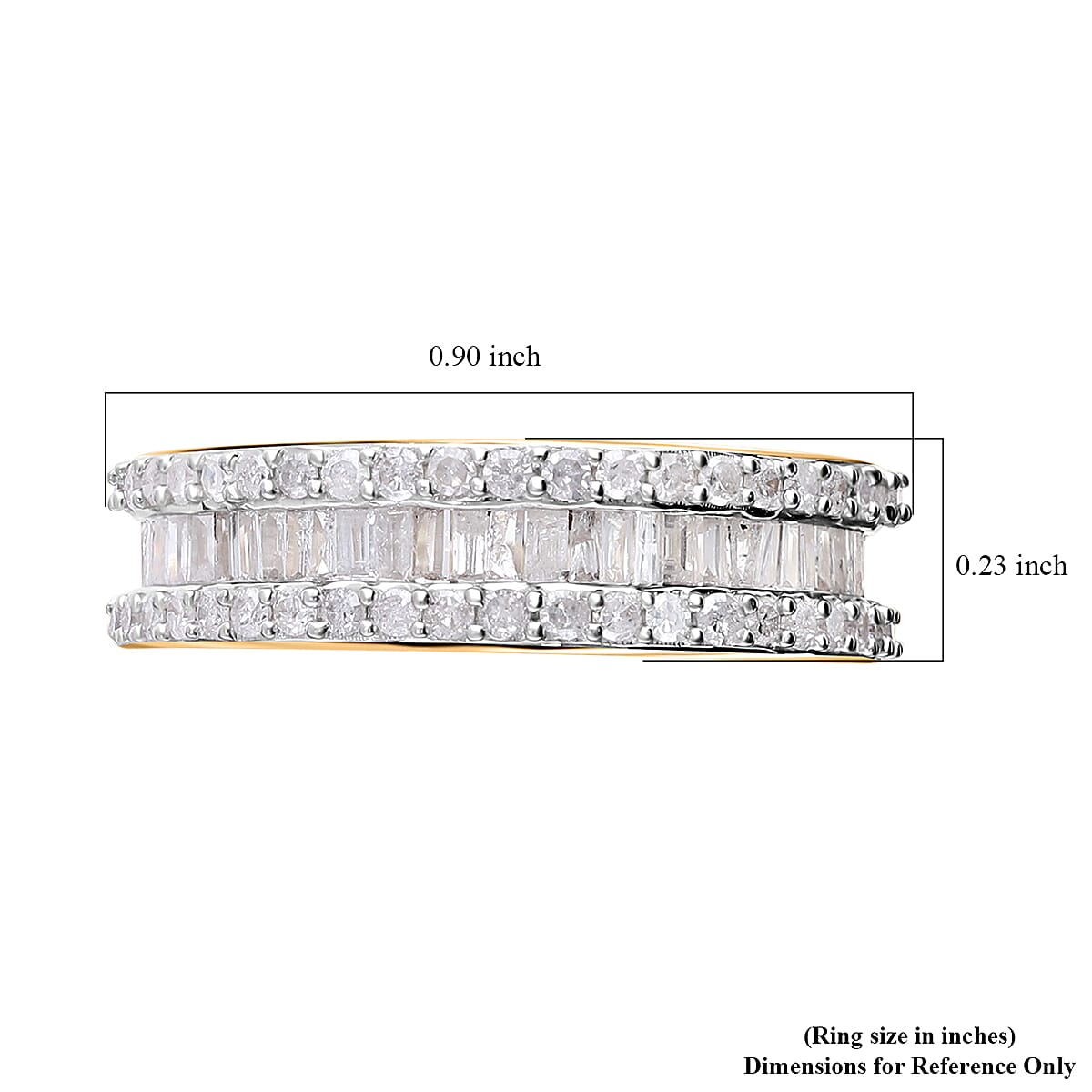 10K Yellow Gold Diamond (G-H, I3) Ring (Size 6.0) 1.00 ctw