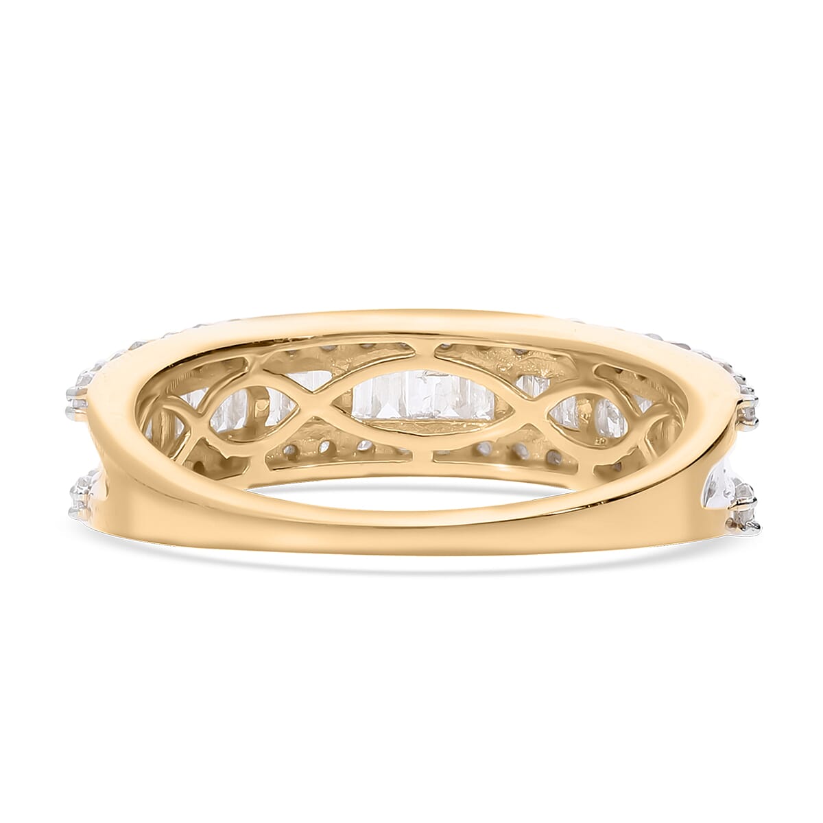 10K Yellow Gold Diamond G-H I3 Ring (Size 8.0) 1.00 ctw image number 3