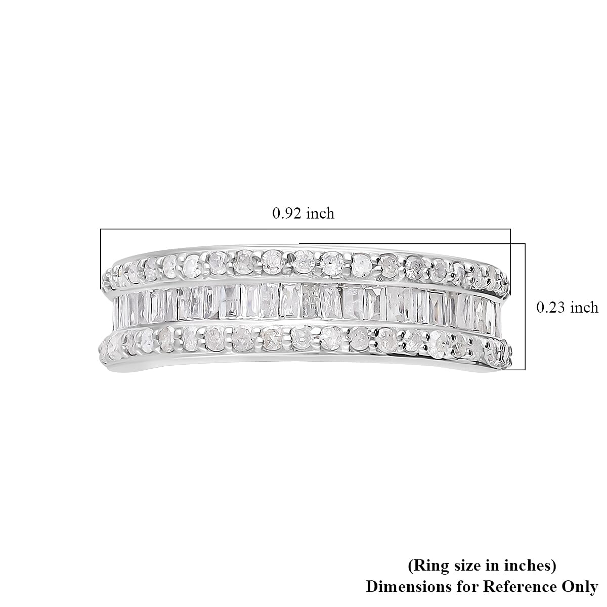 SGL Certified 10K White Gold G-H I3 Diamond Ring (Size 8.0) 1.00 ctw image number 4