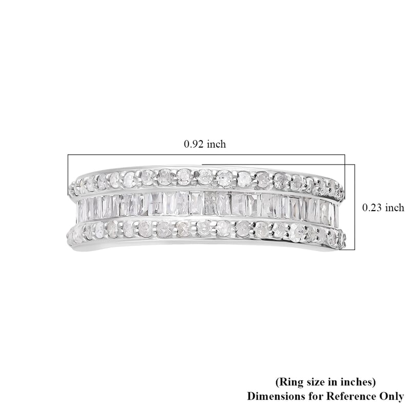 10K White Gold G-H I3 Diamond Ring (Size 9.0) 1.00 ctw