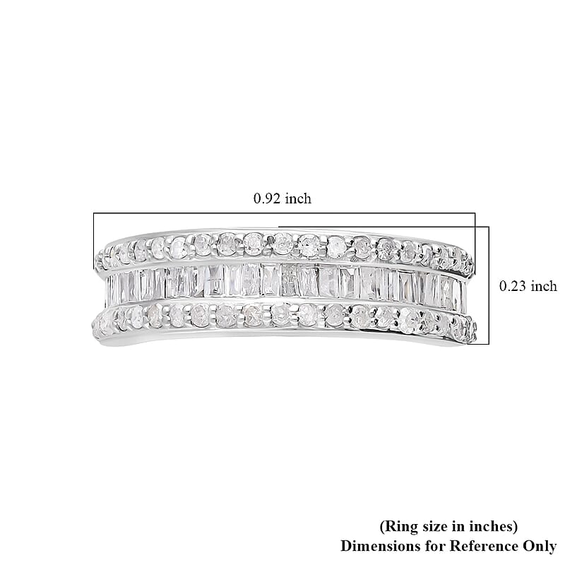 10K White Gold G-H I3 Diamond Ring (Size 9.0) 1.00 ctw