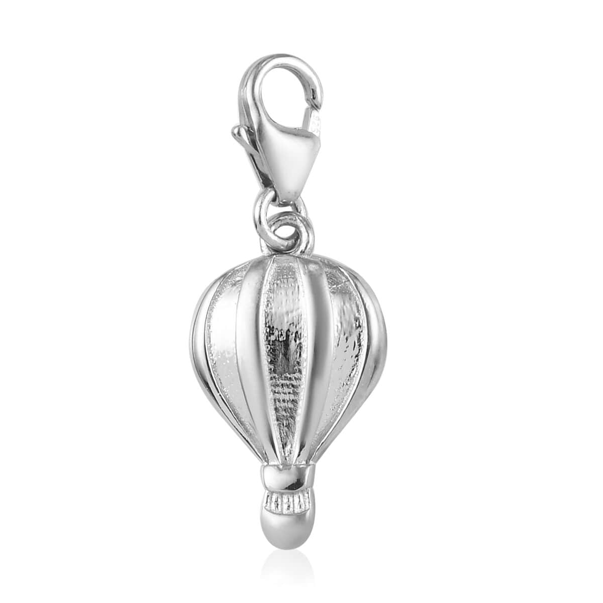 Platinum Over Sterling Silver Hot Air Balloon Charm image number 0