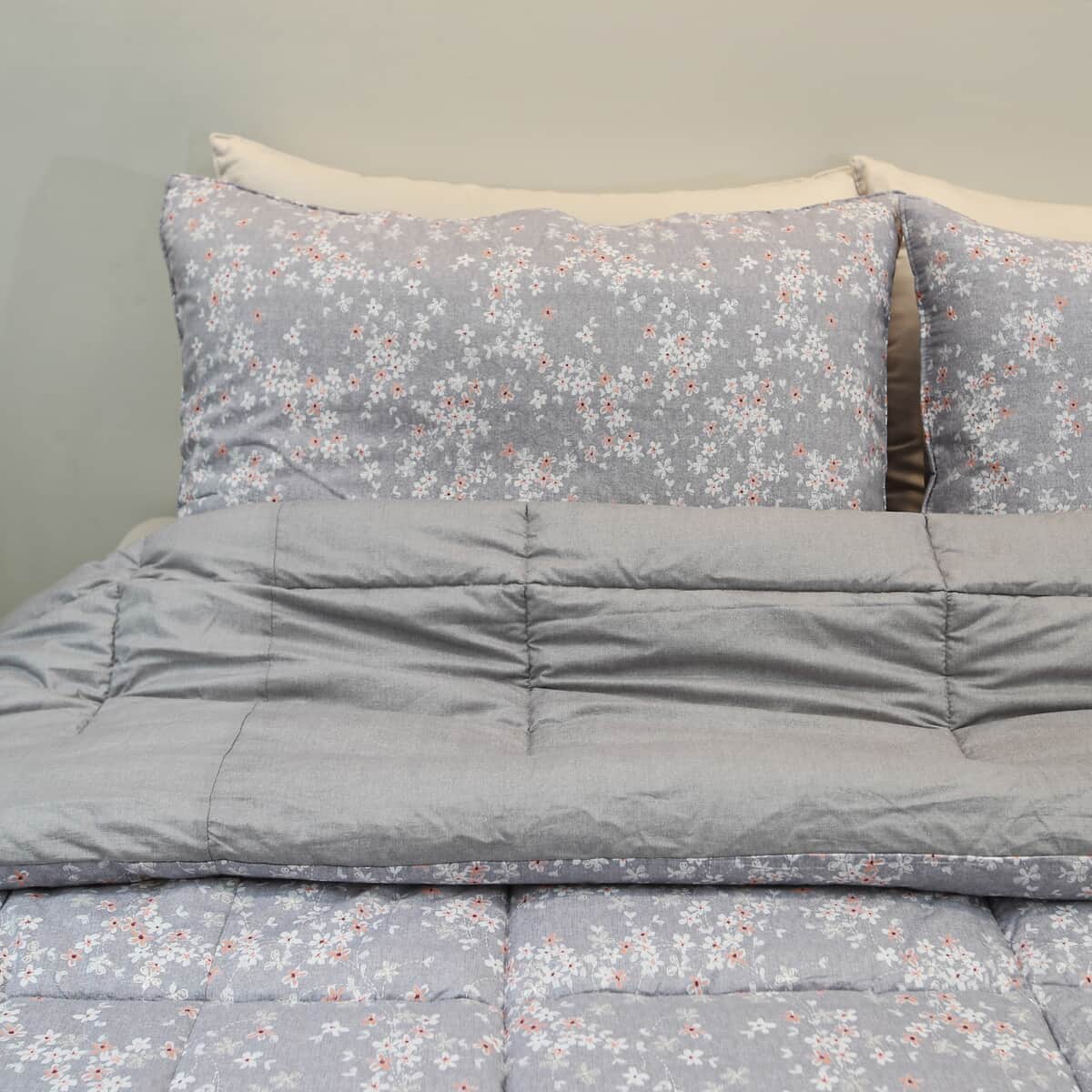 Aroma Sleep Comforter with Lavender Scented Antibacterial Technology - Gray (Queen) , Best Bed Comforter , Cozy Comforter Blanket , Cotton Comforter image number 4