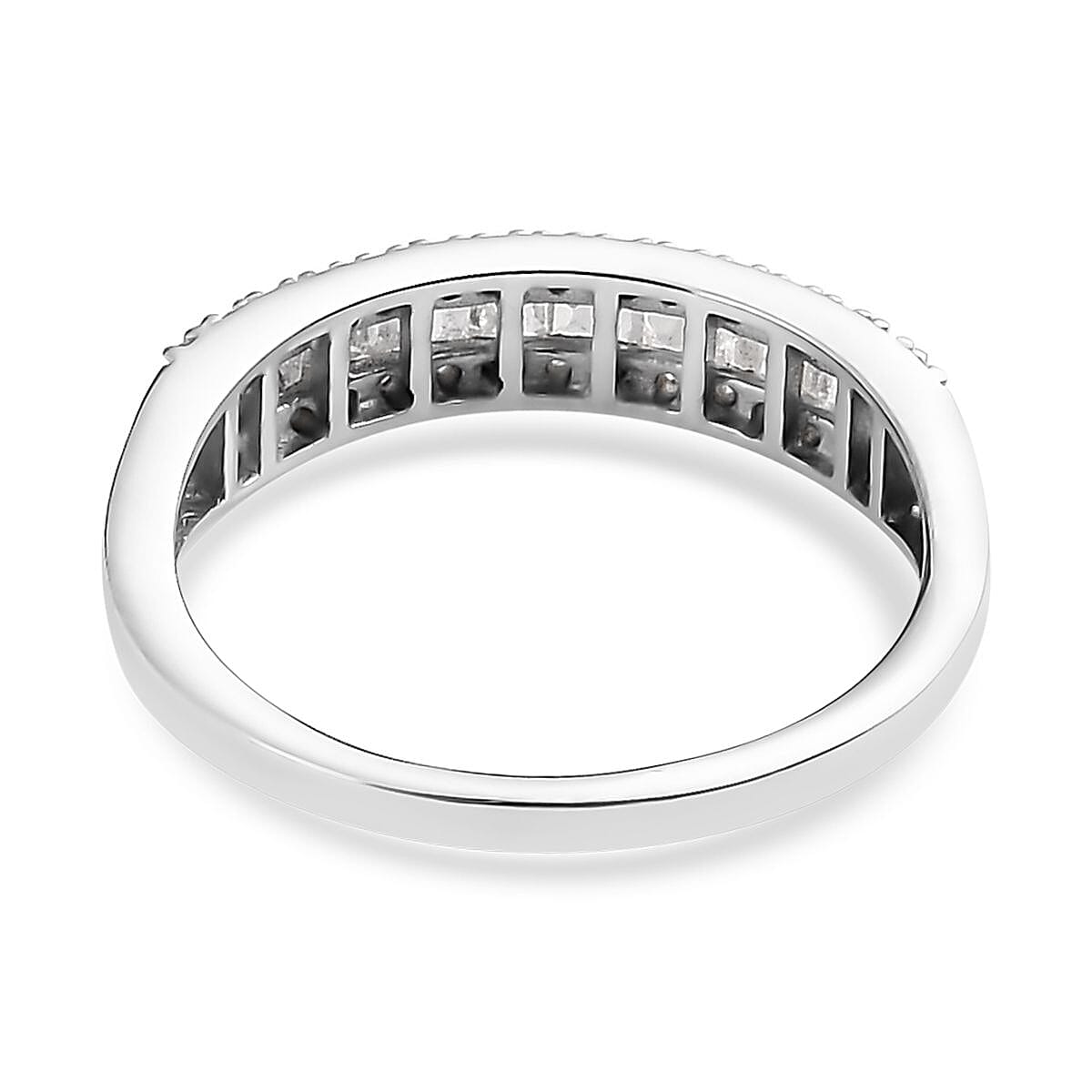 Diamond Band Ring in Platinum Over Sterling Silver,Wedding Rings,Eternity Band,Promise Rings For Women 0.25 ctw (Size 5)