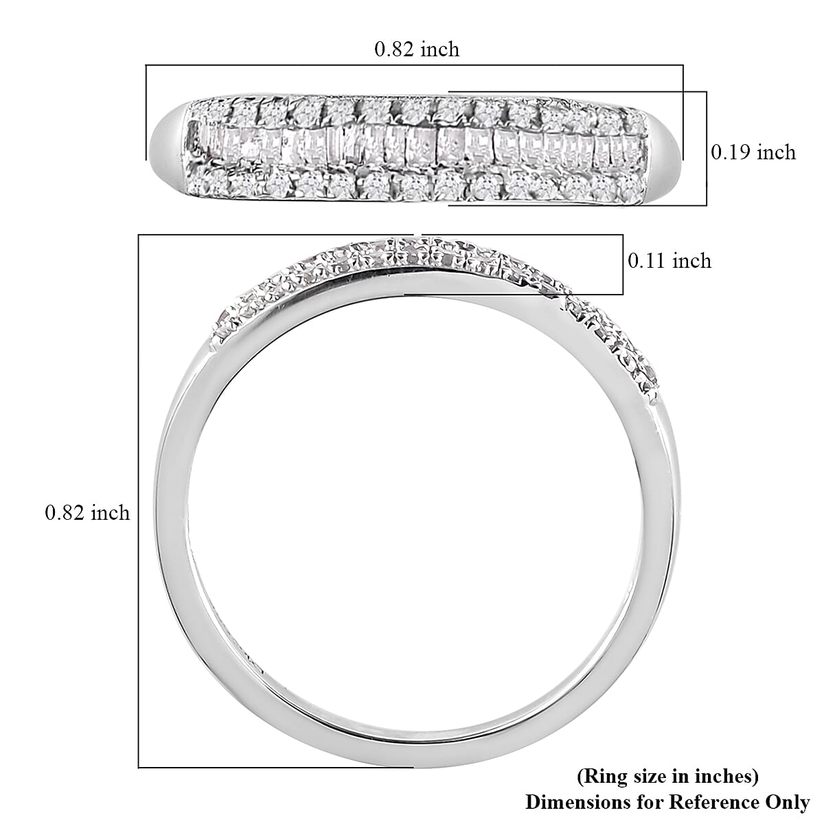 Diamond Band Ring in Vermeil Rose Gold Over Sterling Silver,Wedding Rings,Eternity Band,Promise Rings For Women 0.25 ctw (Size 5) image number 5