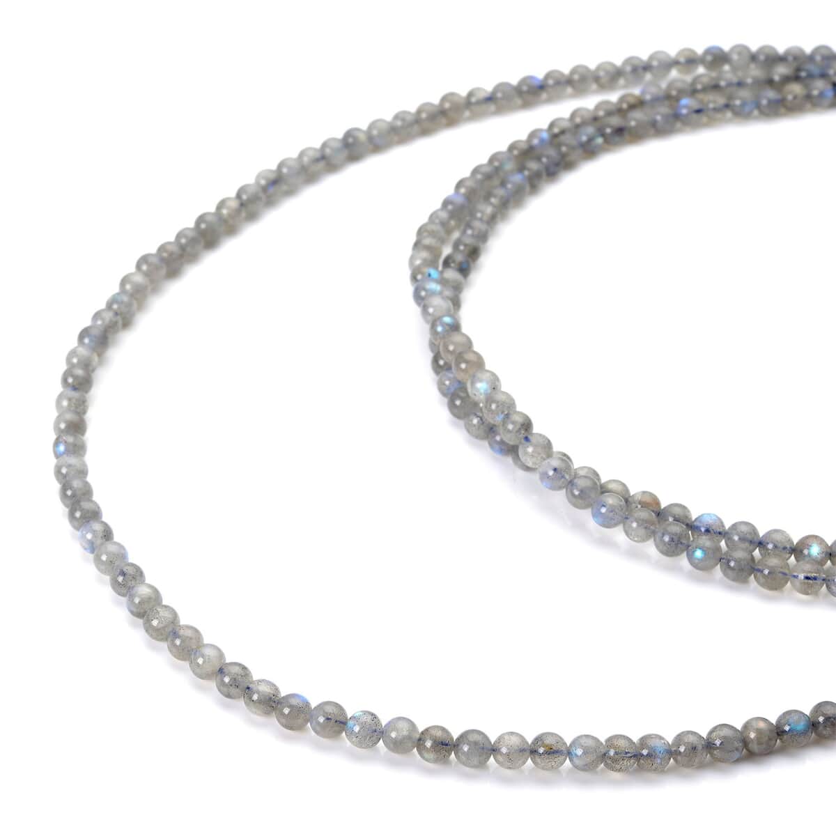 Malagasy Labradorite 4-6mm Beaded Endless Necklace 60 Inches 343.20 ctw image number 2