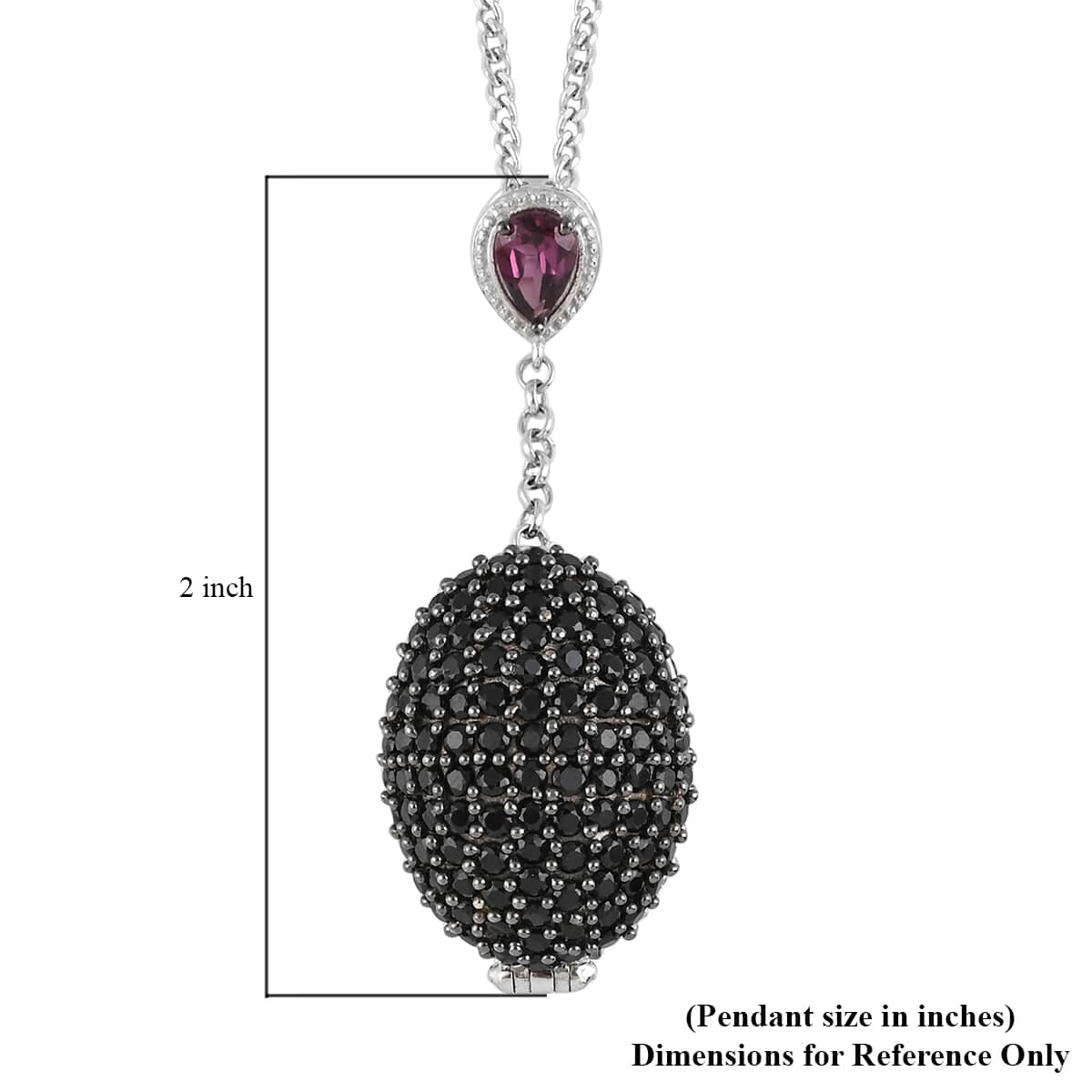 Orissa Rhodolite Garnet and Multi Gemstone Pendant Necklace 20 Inches in Platinum Over Sterling Silver 15.85 ctw image number 4