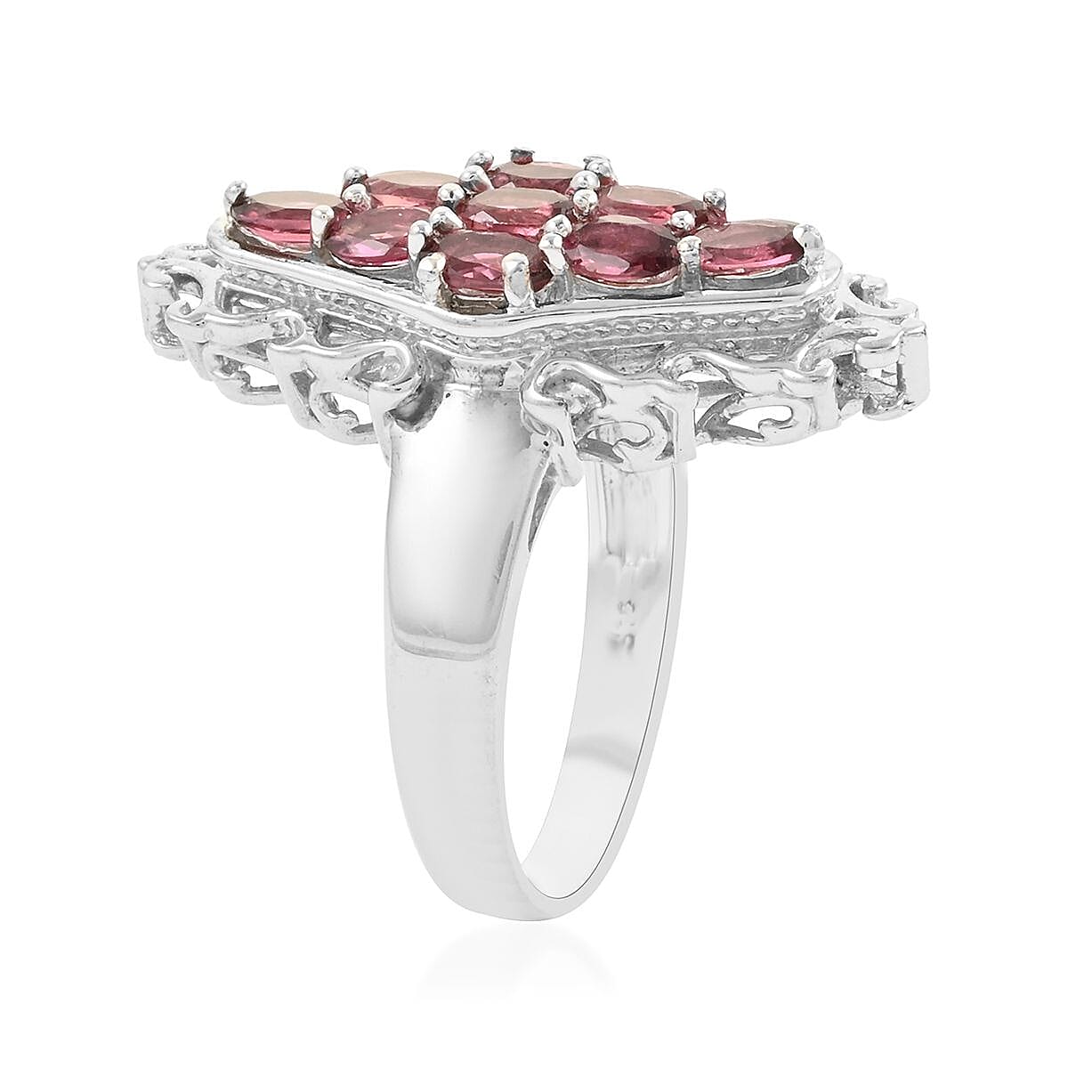 Morro Redondo Pink Tourmaline Earrings in Platinum Over Sterling Silver 2.25 ctw image number 3