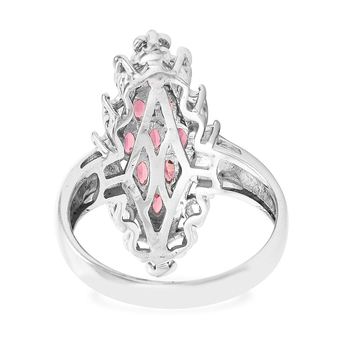 Morro Redondo Pink Tourmaline Earrings in Platinum Over Sterling Silver 2.25 ctw image number 4