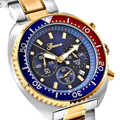 Genoa Multi-function Chronograph Watch with ION Plated YG Stainless Steel Strap and Back (45mm)