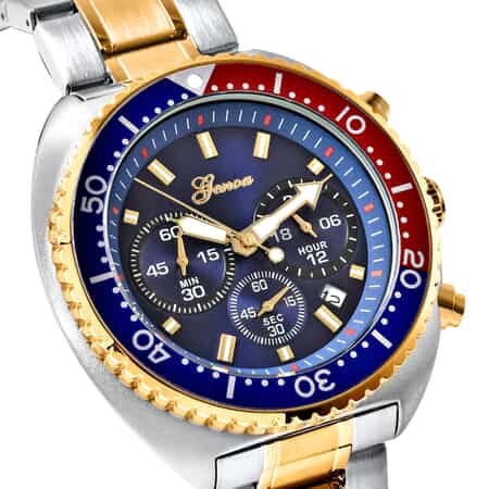 Genoa Multi-function Chronograph Watch with ION Plated YG Stainless Steel Strap and Back (45mm) image number 3