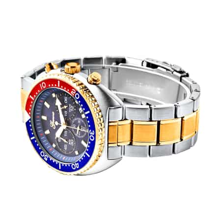 Genoa Multi-function Chronograph Watch with ION Plated YG Stainless Steel Strap and Back (45mm) image number 4