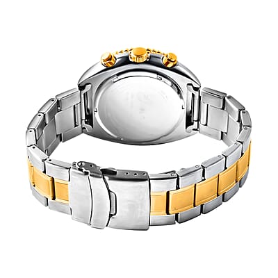 Genoa Multi-function Chronograph Watch with ION Plated YG Stainless Steel Strap and Back (45mm)