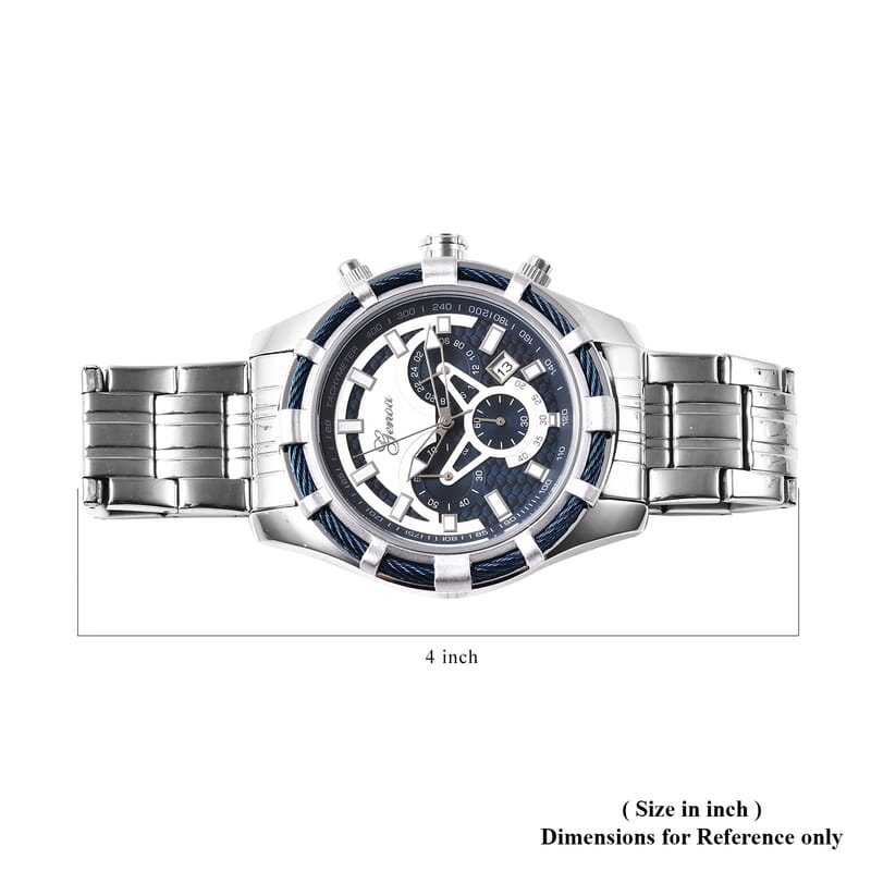 Genoa Multi-function Chronograph Watch with Stainless Steel Strap & Back (42mm)
