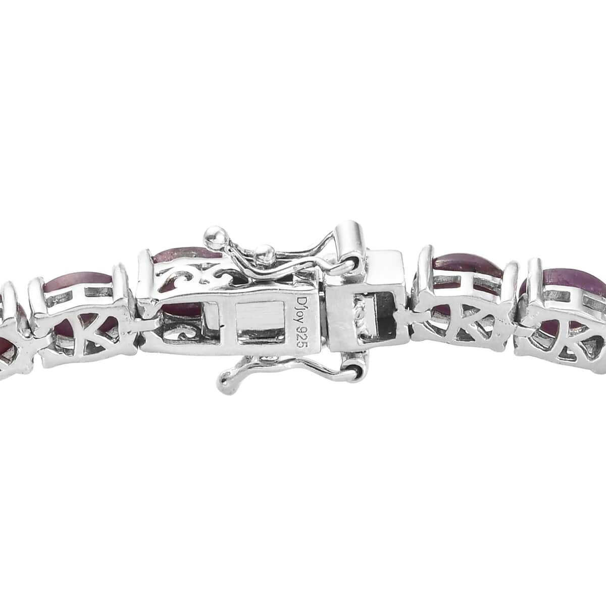 Indian Star Ruby Tennis Bracelet in Platinum Over Sterling Silver (8.00 In) 33.25 ctw image number 3