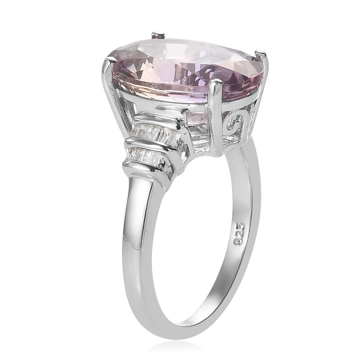 Anahi Ametrine and Diamond Bypass Ring in Platinum Over Sterling Silver (Size 7.0) 5.80 ctw image number 3