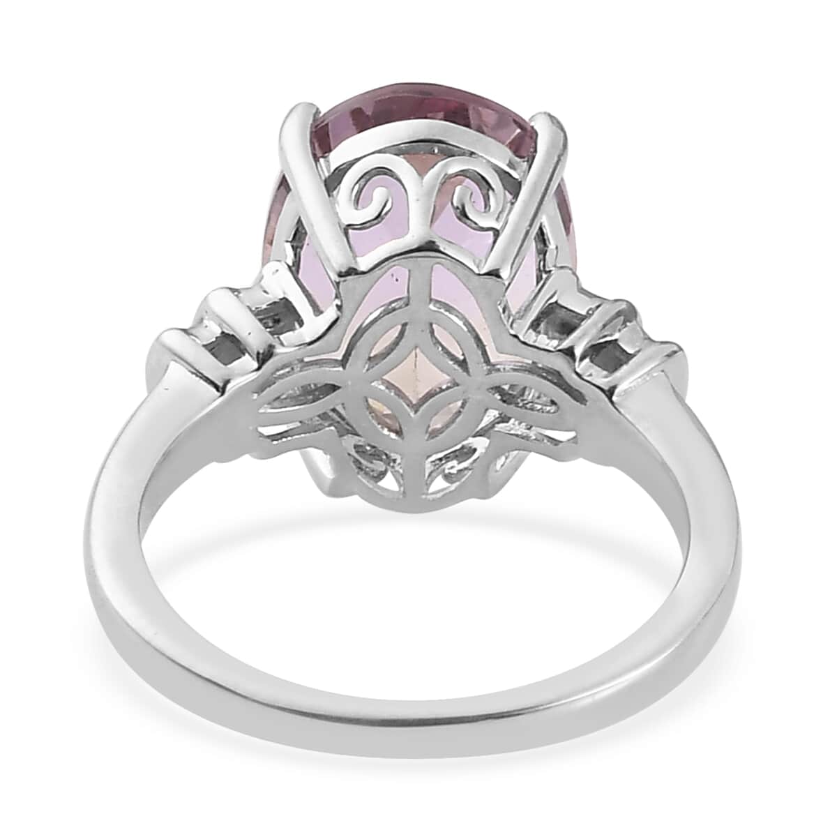 Anahi Ametrine and Diamond Bypass Ring in Platinum Over Sterling Silver (Size 7.0) 5.80 ctw image number 4