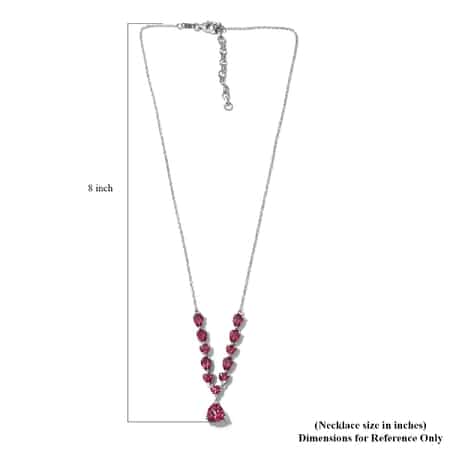 Pure Pink Mystic Topaz Fancy Necklace 18 Inches in Platinum Over Sterling Silver 10.90 ctw image number 5