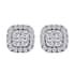 RHAPSODY 950 Platinum IGI Certified Diamond E-F VS Cluster Stud Earrings 4.60 Grams 1.00 ctw image number 0