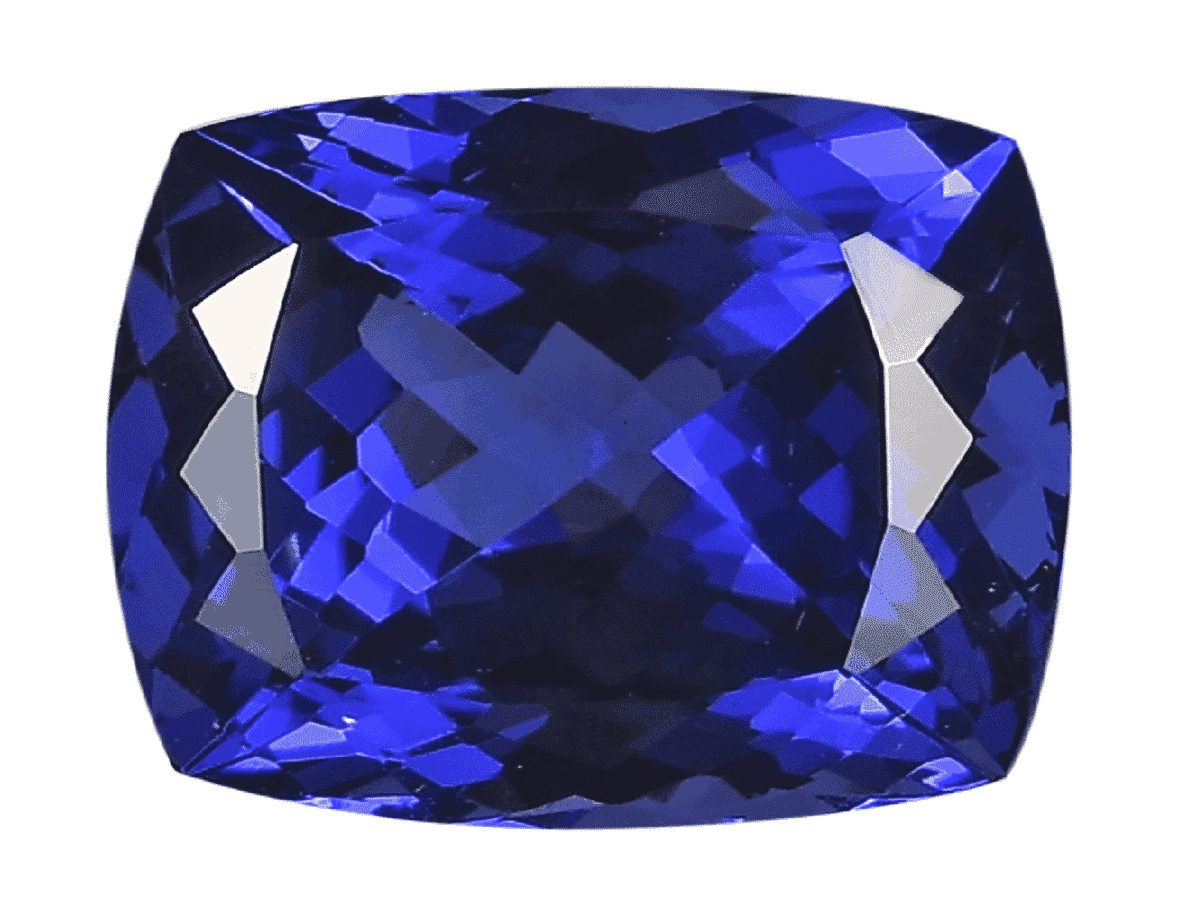Certified and Appraised Flawless AAAA Vivid Tanzanite (Cush Free Size) Approx 4.50 ctw image number 0
