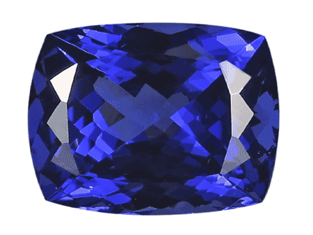 Certified and Appraised Flawless AAAA Vivid Tanzanite (Cush Free Size) Approx 4.50 ctw image number 0