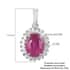 Rhapsody 950 Platinum AAAA Mozambique Ruby and E-F VS Diamond Halo Pendant 2.65 ctw image number 4