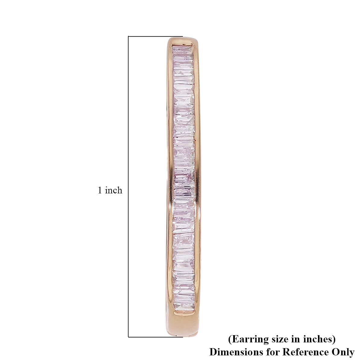 Natural Pink Diamond I3 Hoop Earrings in Vermeil Rose Gold Over Sterling Silver 0.50 ctw