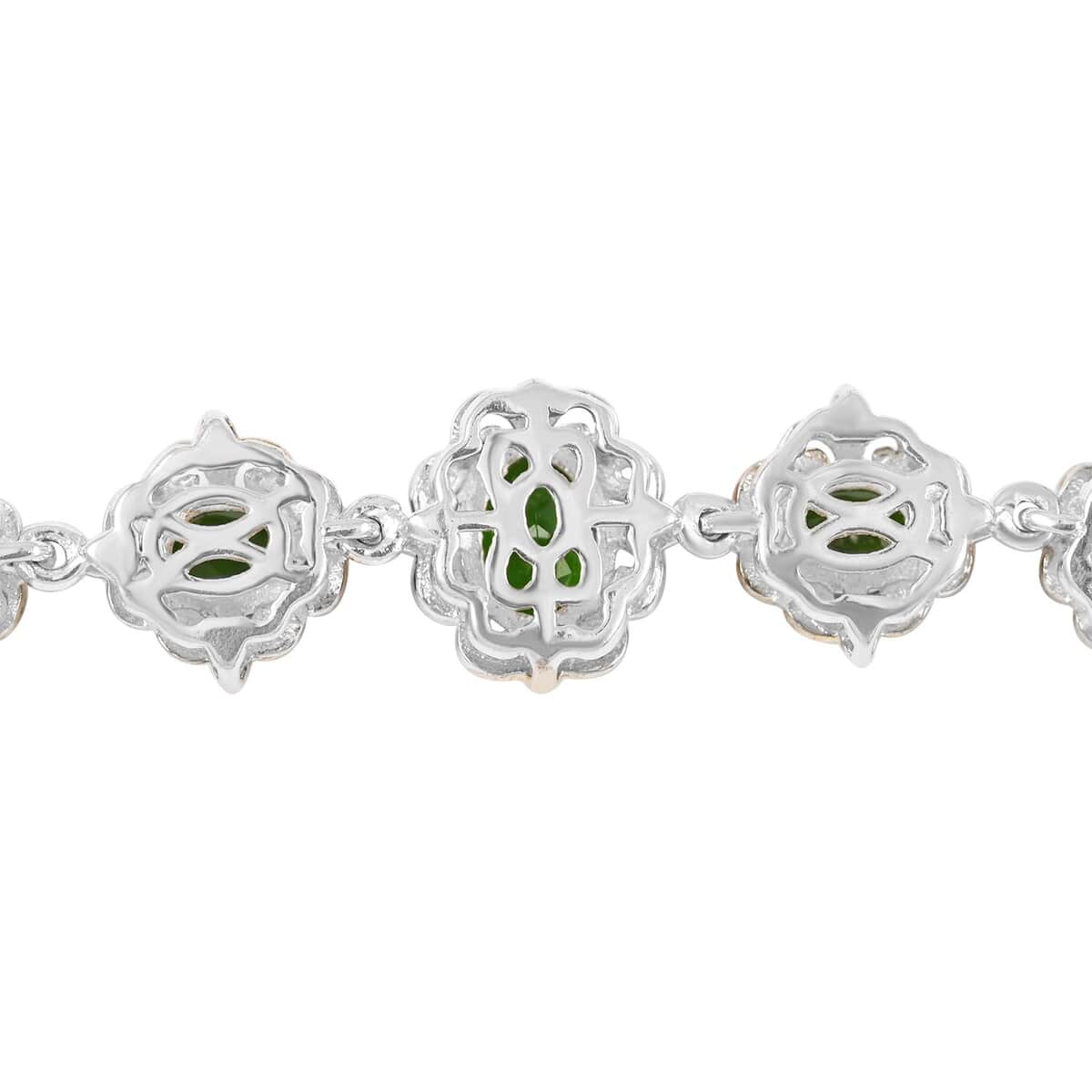 Chrome Diopside Bracelet in 14K Yellow Gold & Platinum Over Sterling Silver 3.80 ctw image number 3