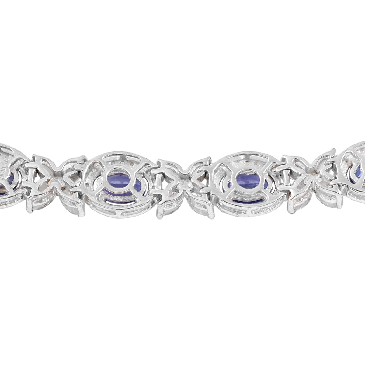 Tanzanite and White Topaz Bracelet in Platinum Over Sterling Silver 4.00 ctw image number 3