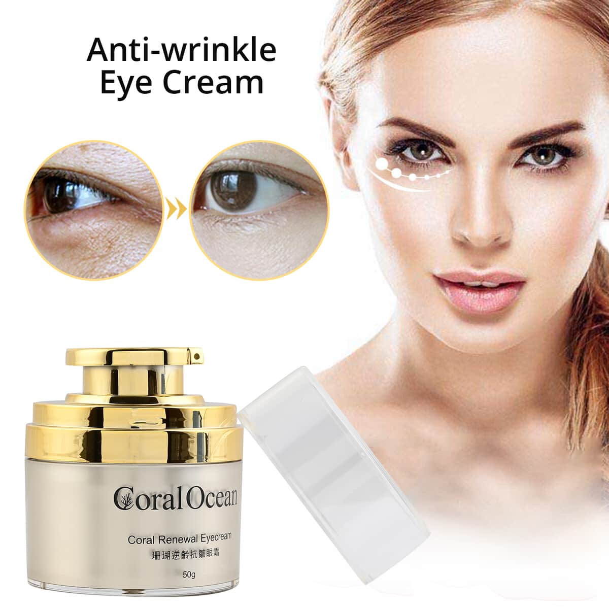Coral Ocean Renew Firming Anti-wrinkle Eye Cream 50 Grams image number 1