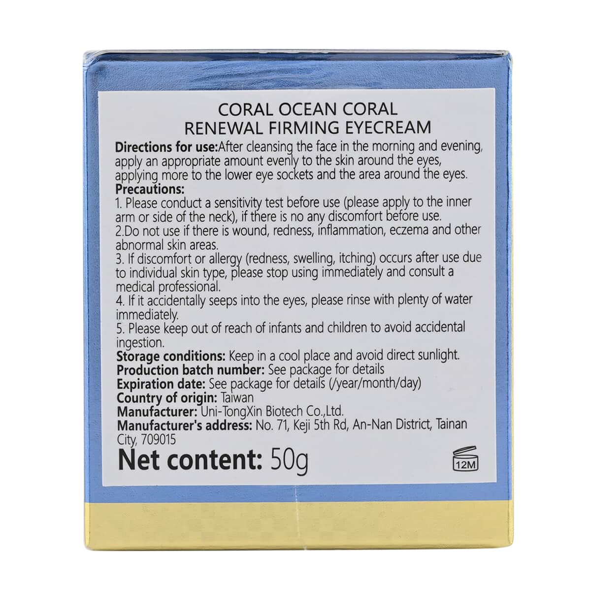 Coral Ocean Renew Firming Anti-wrinkle Eye Cream 50 Grams image number 5