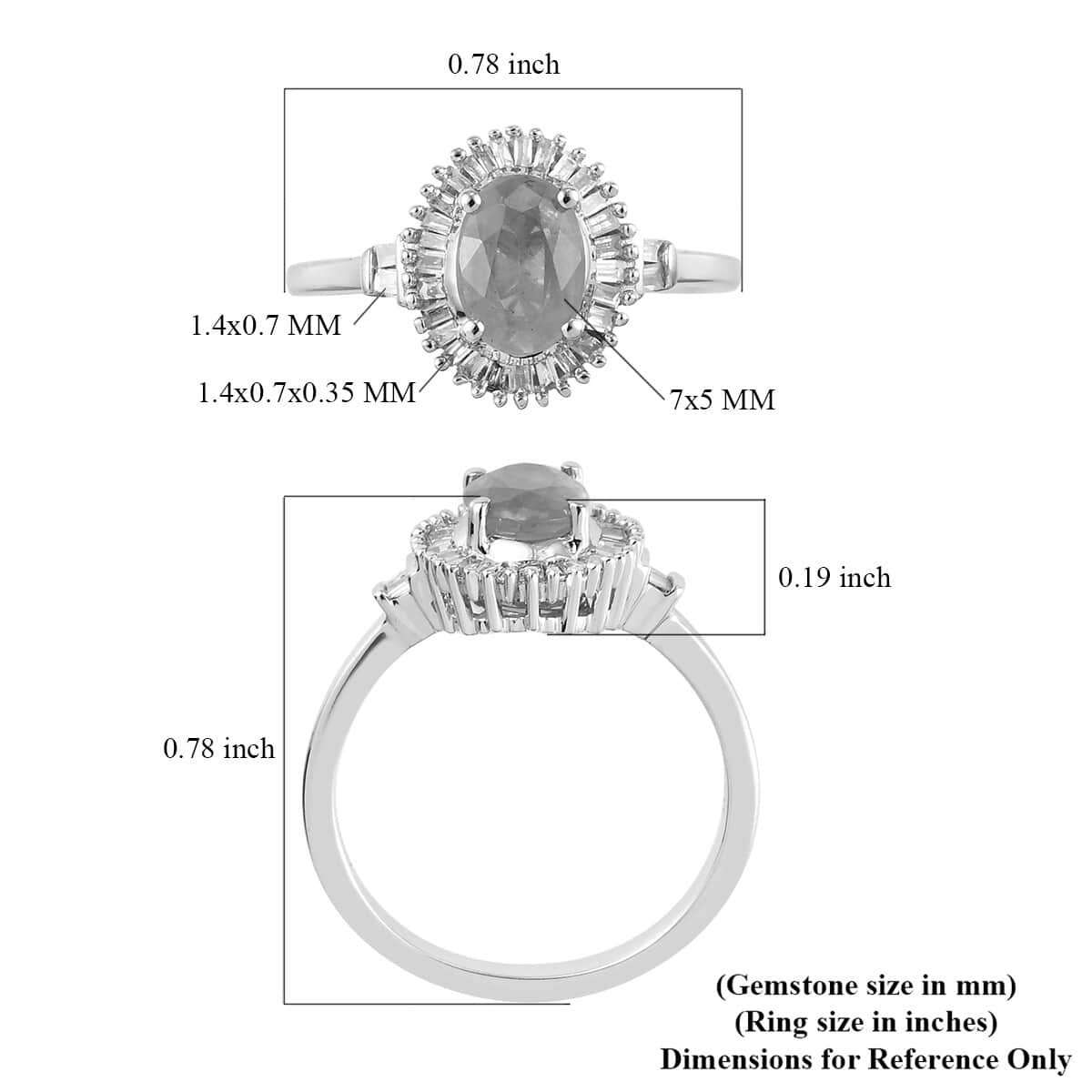 LUXORO 10K White Gold AAA Kagem Zambian Emerald and Diamond Halo Ring (Size 10.0) 0.95 ctw image number 5