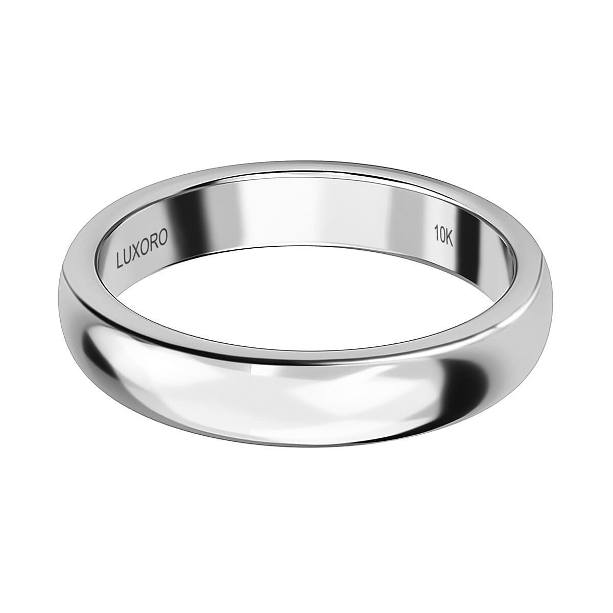 Personalized LUXORO Band Ring in 10K White Gold (Size 5.0) 2.50 Grams image number 3