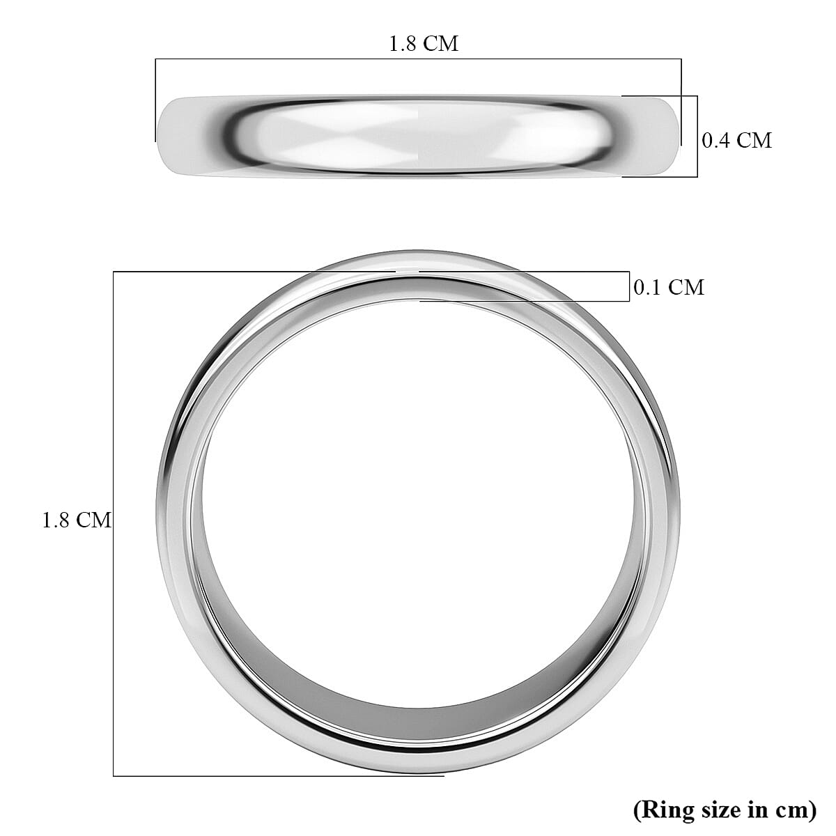 Personalized LUXORO Band Ring in 10K White Gold (Size 5.0) 2.50 Grams image number 4