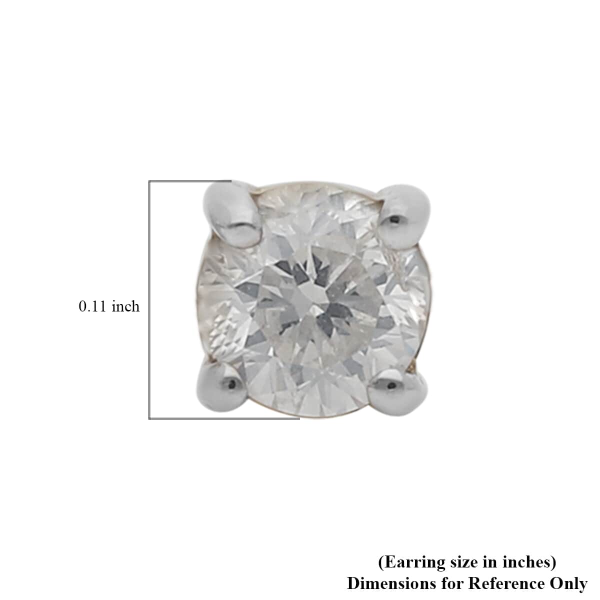 SGL Certified 10K Yellow Gold Diamond (G-H, I3) Stud Earrings 0.33 ctw image number 4