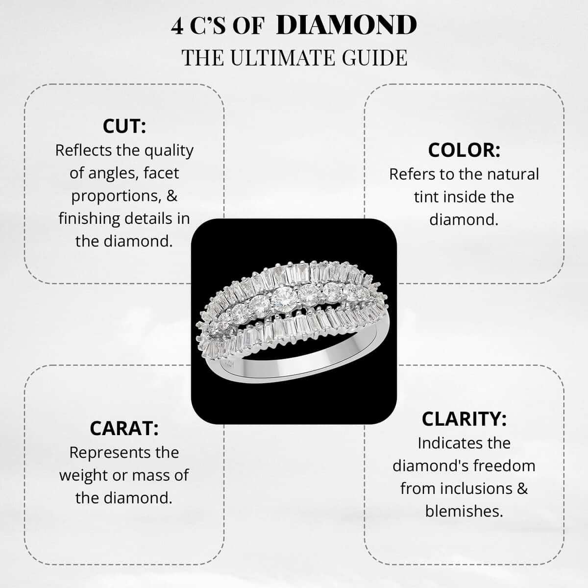 Rhapsody IGI Certified 950 Platinum Diamond (E-F, VS) Ring, Wedding Band Ring For Women (Size 10.0) (6 g) 1.00 ctw image number 4
