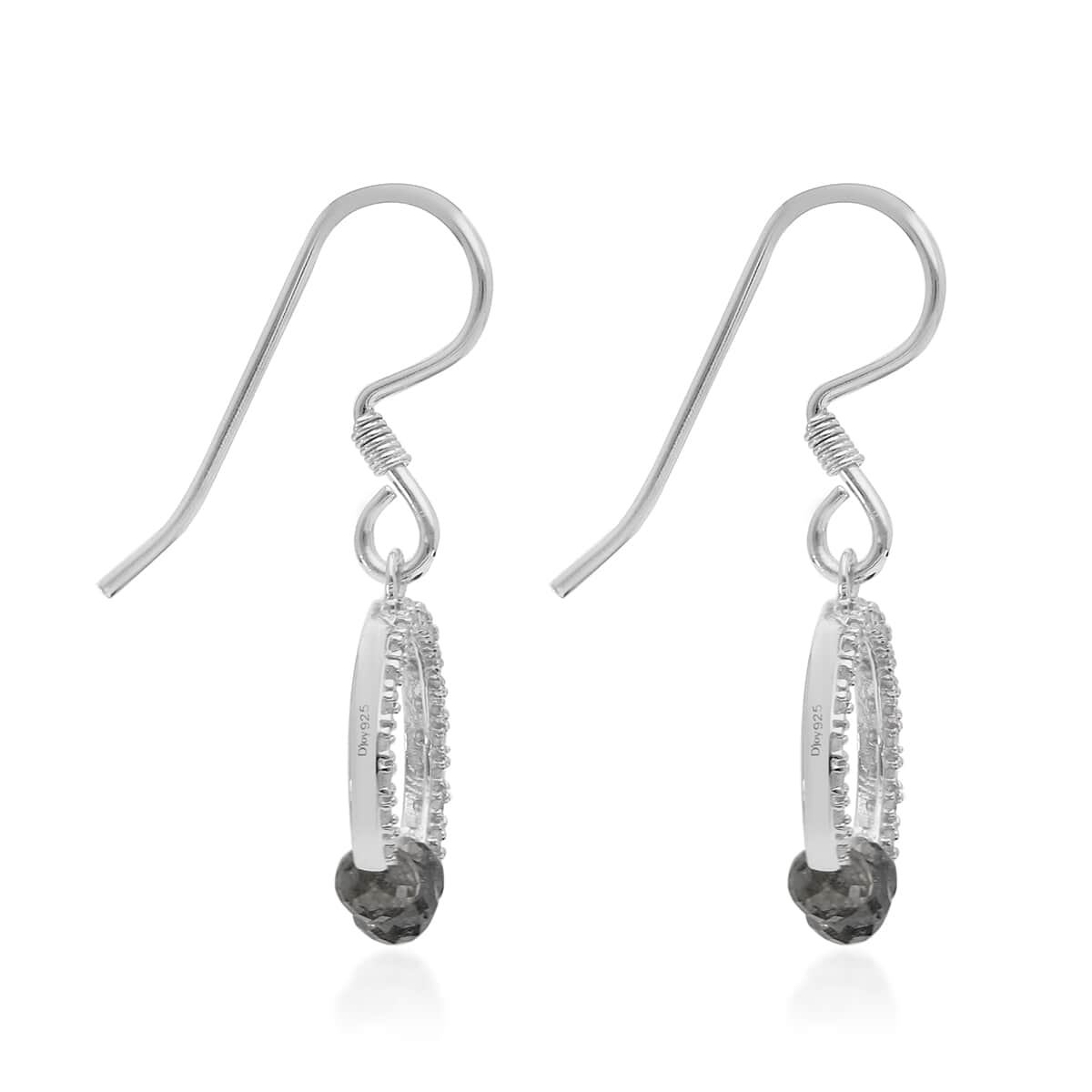 Salt and Pepper, Diamond Earrings in Platinum Over Sterling Silver 2.15 ctw image number 2