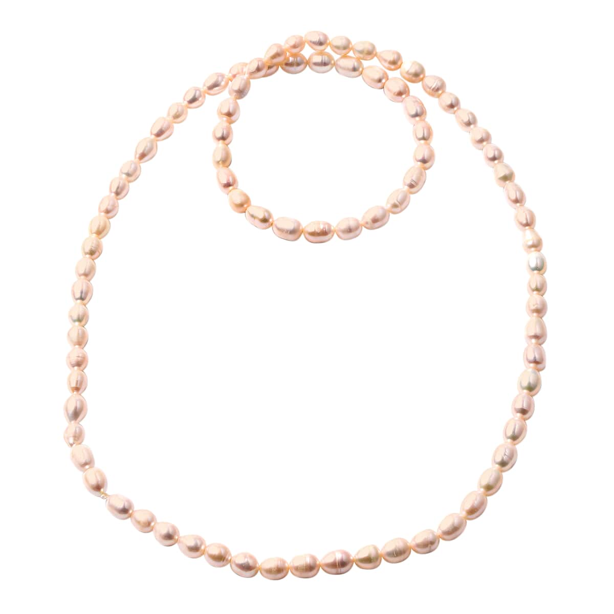 White Freshwater Cultured Pearl Necklace 28 Inches image number 0
