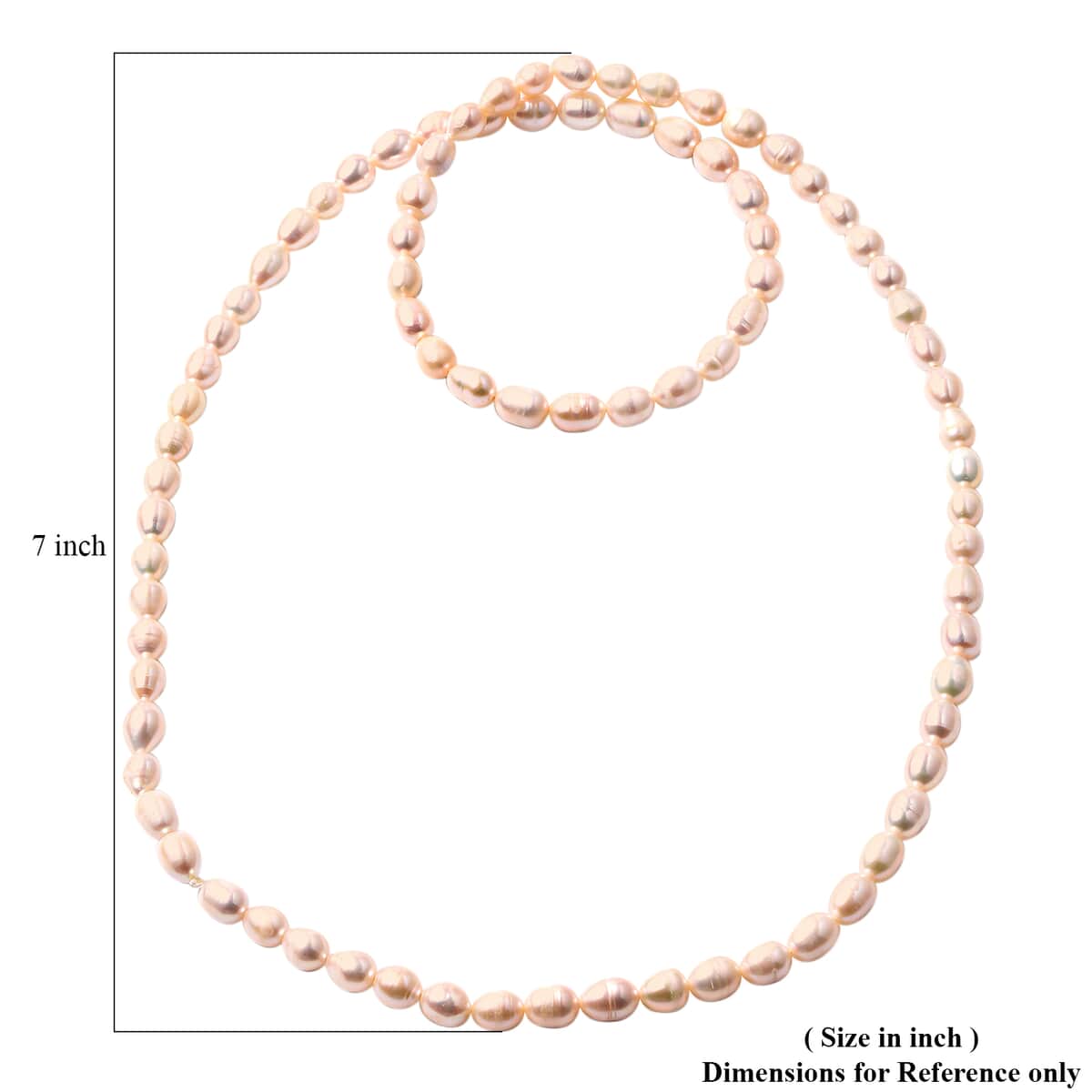 White Freshwater Cultured Pearl Necklace 28 Inches image number 3